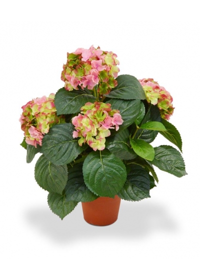 Ortensia Deluxe Pianta Artificiale 45cm - Rosa