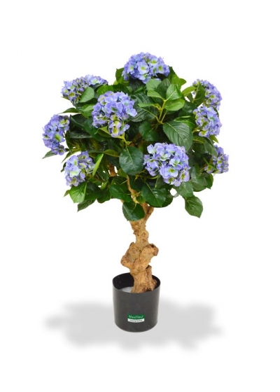 Ortensia Deluxe Pianta Artificiale su tronco 90cm - Blu