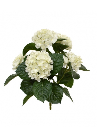 Ortensia Pianta Artificiale 40cm - Crema