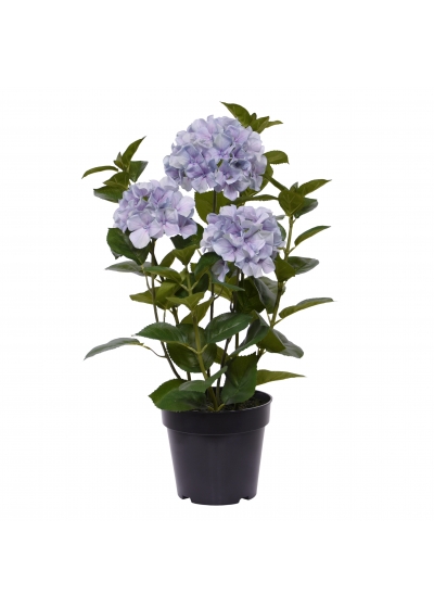 Ortensia Pianta Artificiale in vaso 65cm Blu