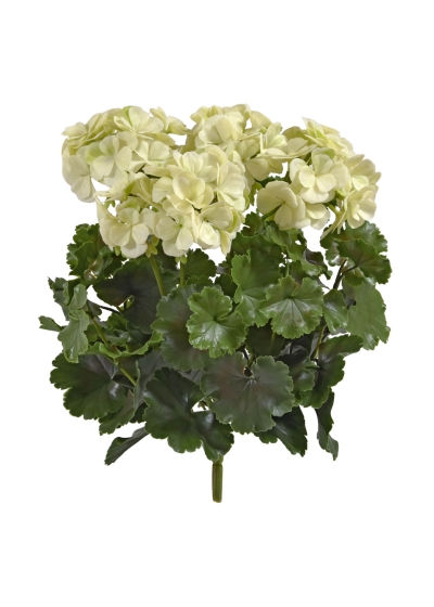 Geranio PL XL Pianta Artificiale 40cm - Crema - UV Resistente
