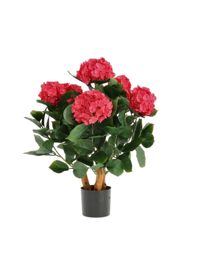 Ortensia UV Pianta Artificiale Deluxe 65cm cerise