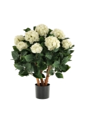 Ortensia UV Pianta Artificiale Deluxe 80cm Crema