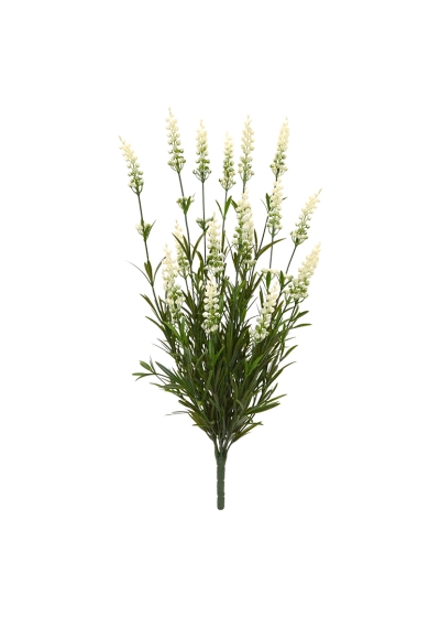 Lavanda Pianta Artificiale 50cm - Bianco - UV Resistente