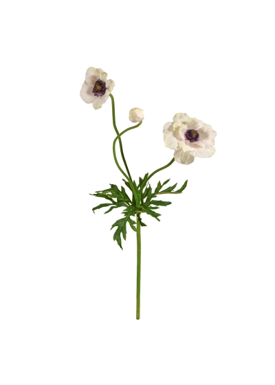 Anemone ramo Artificiale 60cm - Crema