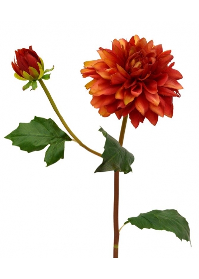 Dalia ramo Artificiale 50cm Arancione