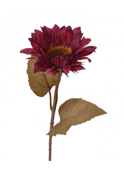 Girasole ramo Artificiale M 65cm Bordeaux
