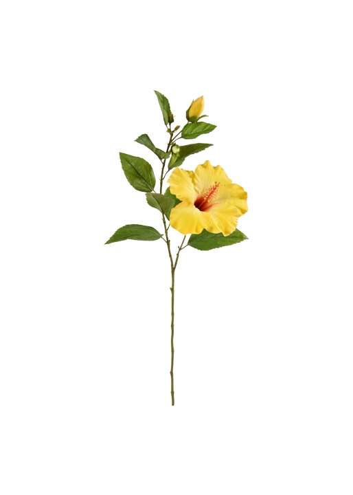 Ibisco ramo Artificiale 65cm - Giallo