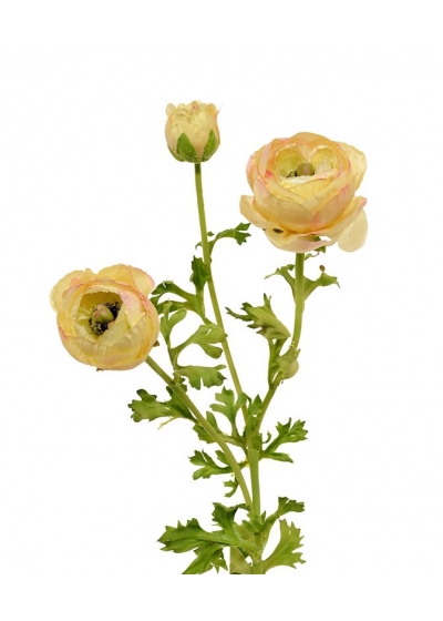 Ranuncolo ramo Artificiale Deluxe 70 cm Crema-Rosa