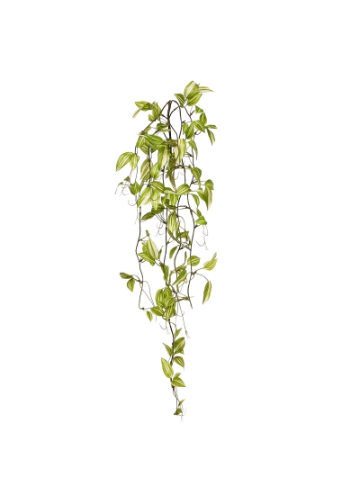 Tradescantia ramo Pendente Artificiale Verde-Variegato 80cm