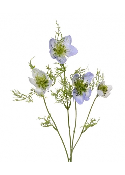 Nigella ramo Artificiale 55cm Blu
