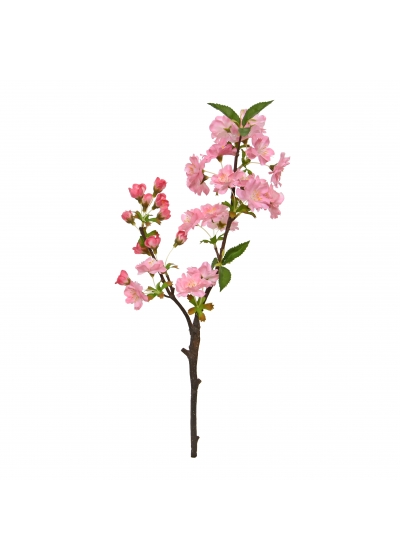 Ramo di fiori di prugno Artificiale 48cm Rosa