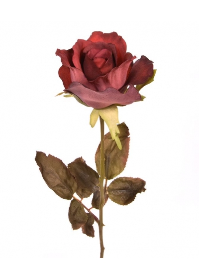 Ramo di Rosa Alice Artificiale 60cm Rosso