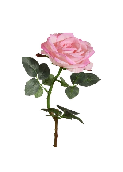 Ramo di Rosa Elizabeth Artificiale 65cm Rosa