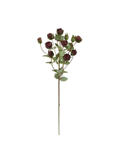 Ramo di Rosa grappolo Artificiale 70cm Rosso
