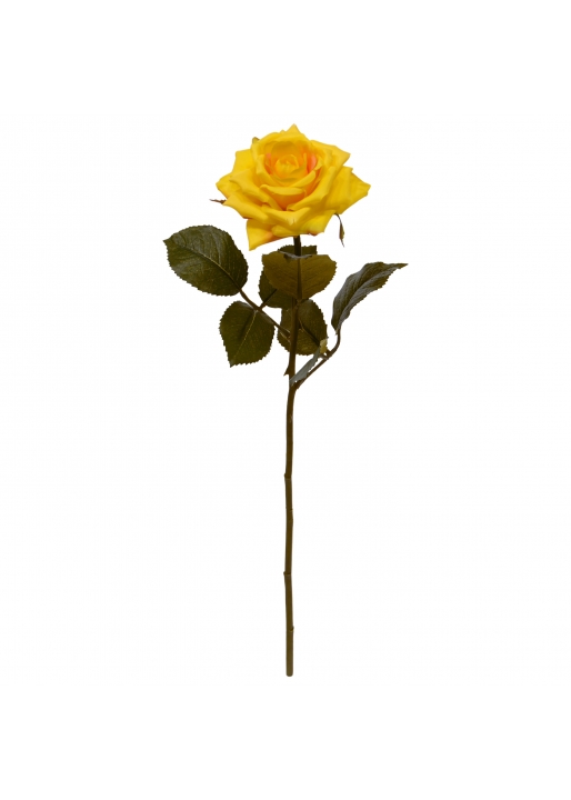 Rosa ramo Artificiale Classic 46cm Giallo