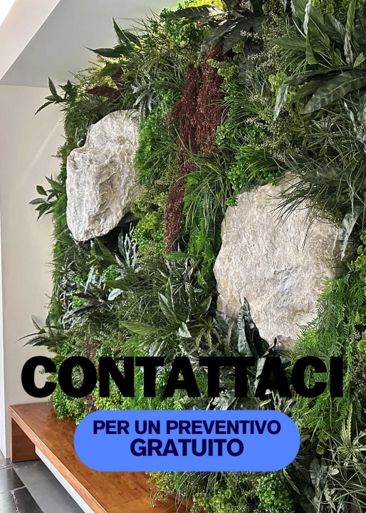 Giardino Verticale Artificiale LUX™ per INTERNI ed ESTERNI - con ROCCE FINTE IPERREALISTICHE