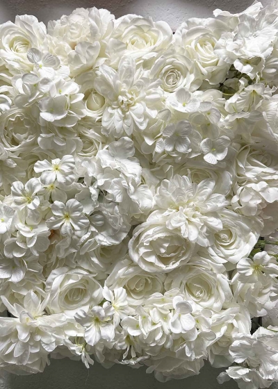 Pannelli di ROSE e FIORI Per Arredamento - BIANCO (misure 50x50cm)