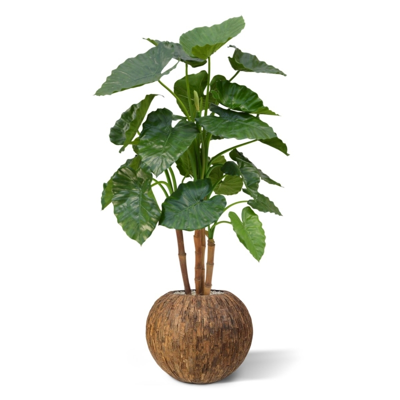 Alocasia Calidora deluxe pianta artificiale 125 cm