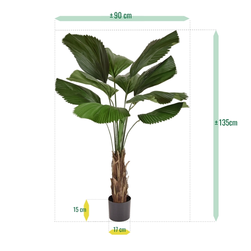 Palma artificiale Licuala 140 cm