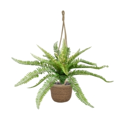 Pianta artificiale di felce di Boston 65 cm in vaso