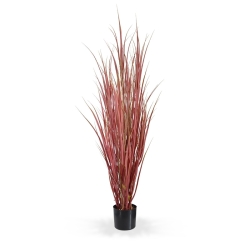 Pianta di erba artificiale Reed deluxe 130 cm - Borgogna