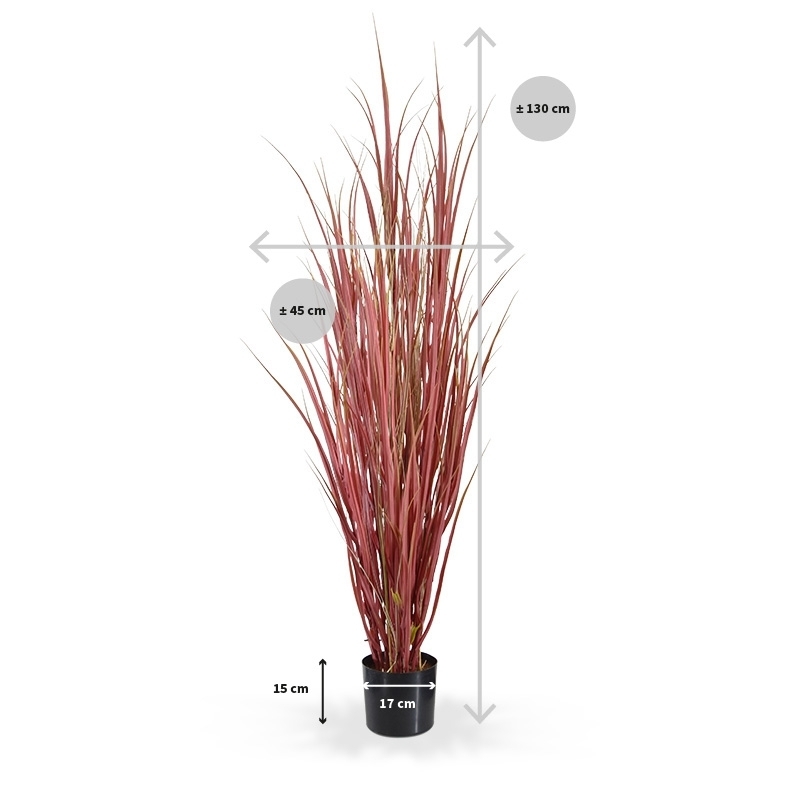 Pianta di erba artificiale Reed deluxe 130 cm - Borgogna