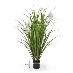 Erba artificiale di canna deluxe 100 cm verde