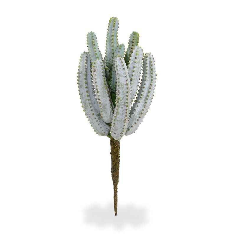 Cactus artificiale Euphorbia 25 cm grigio