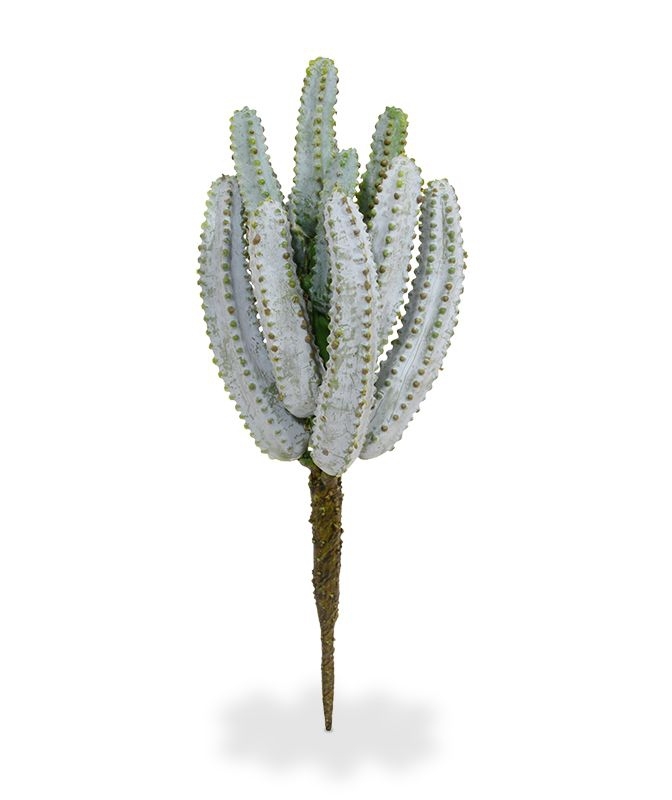 Cactus artificiale Euphorbia 25 cm grigio