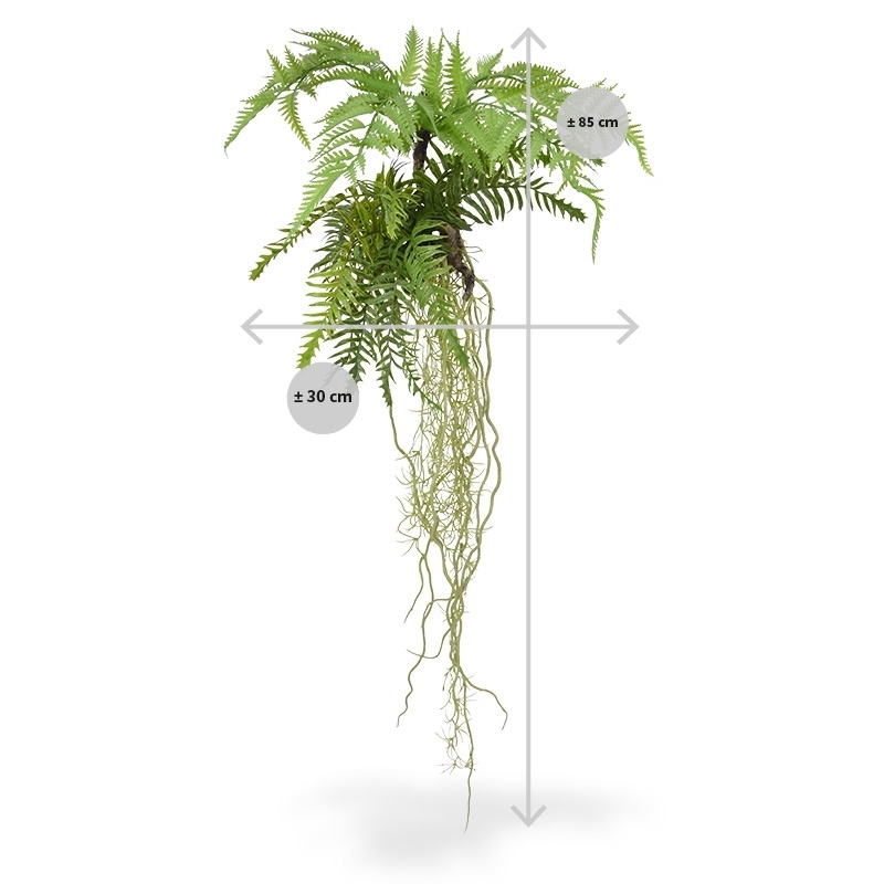 Felce artificiale Tillandsia hangingplant 90 cm