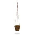 Vaso di muschio con gancio in corda di iuta 70 cm