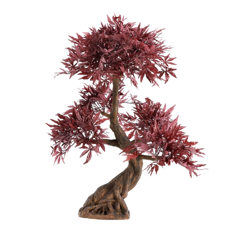 Bonsai Acer Giapponese Deluxe Artificiale 100cm Borgogna