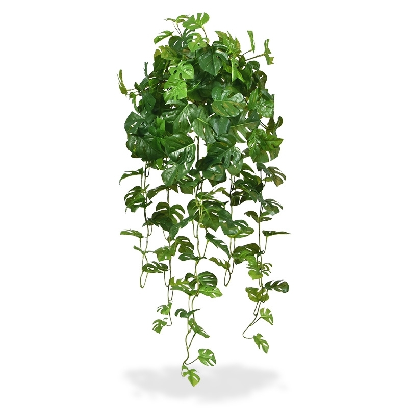 Monstera pianta artificiale ricadente 80 cm verde