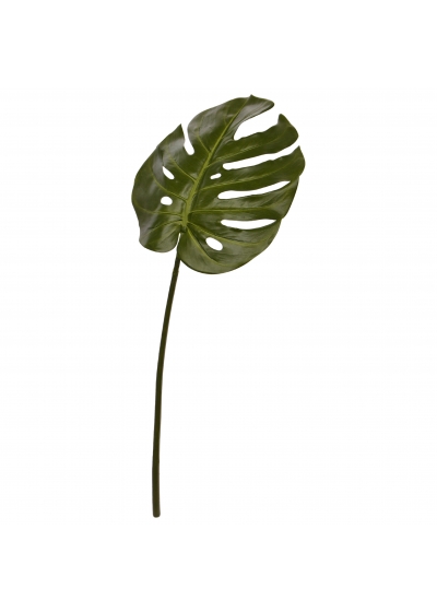 Ramo di foglie artificiali Monstera 60cm verde