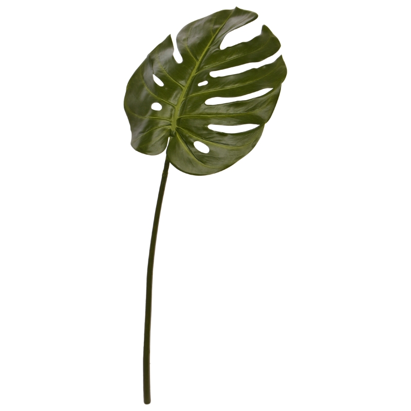 Ramo di foglie artificiali Monstera 60cm verde