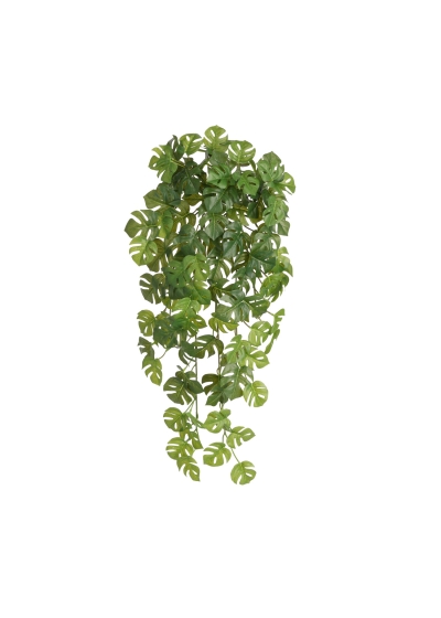 Pianta artificiale sospesa Monstera verde 60cm