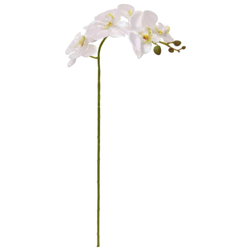Fiore artificiale Phalaenopsis 90 cm bianco