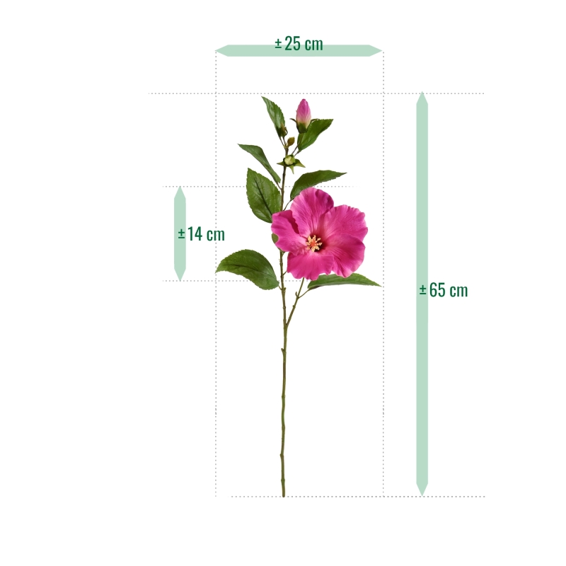 Ramo di ibisco 65 cm - cerise