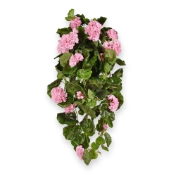 Geranio artificiale sospeso deluxe 70cm rosa
