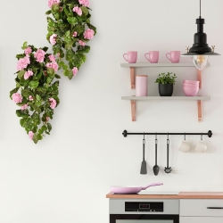 Geranio artificiale sospeso deluxe 70cm rosa