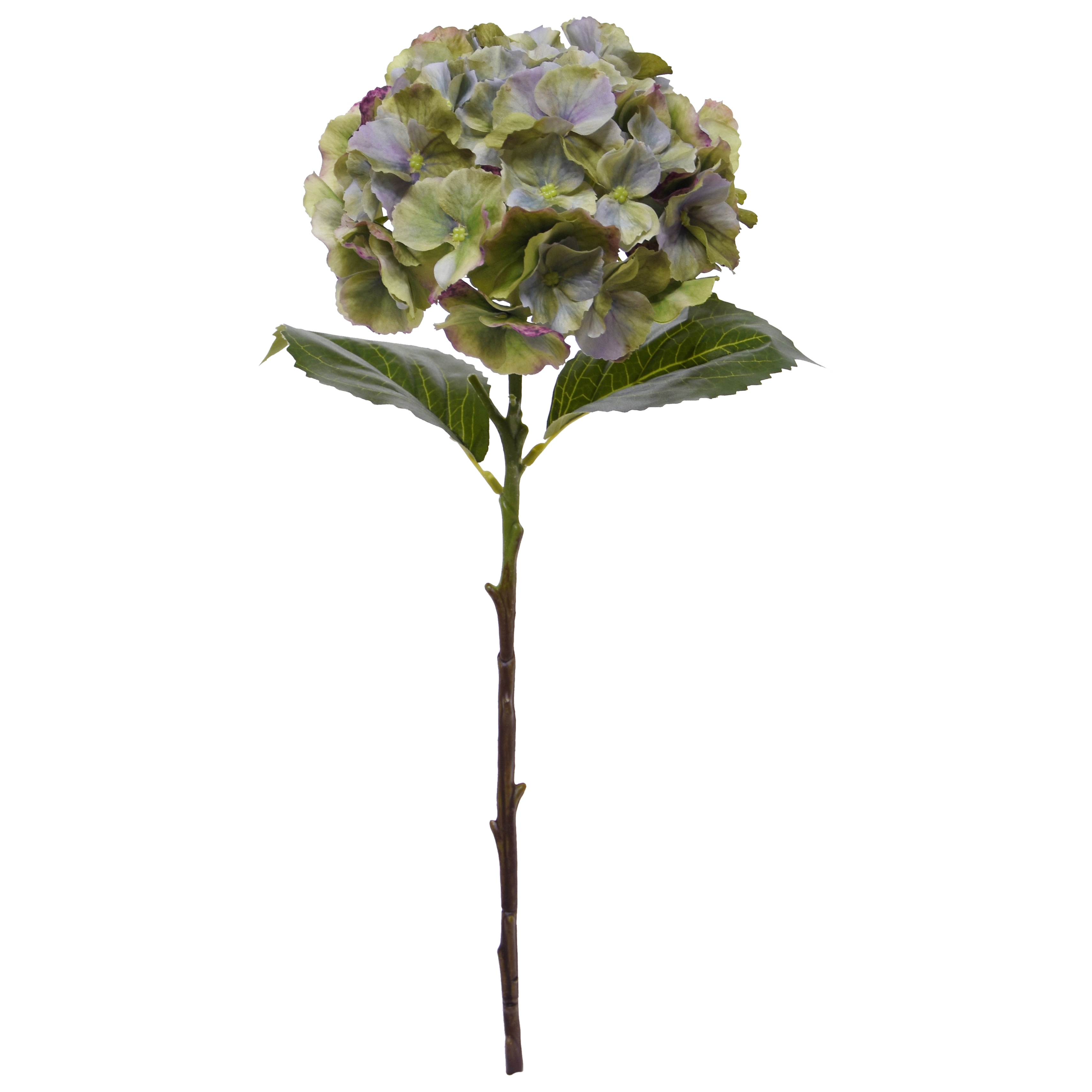 Ortensia fiore artificiale 50cm verde