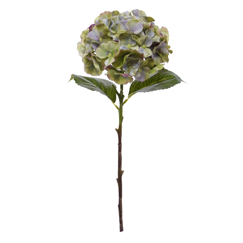 Ortensia fiore artificiale 50cm verde