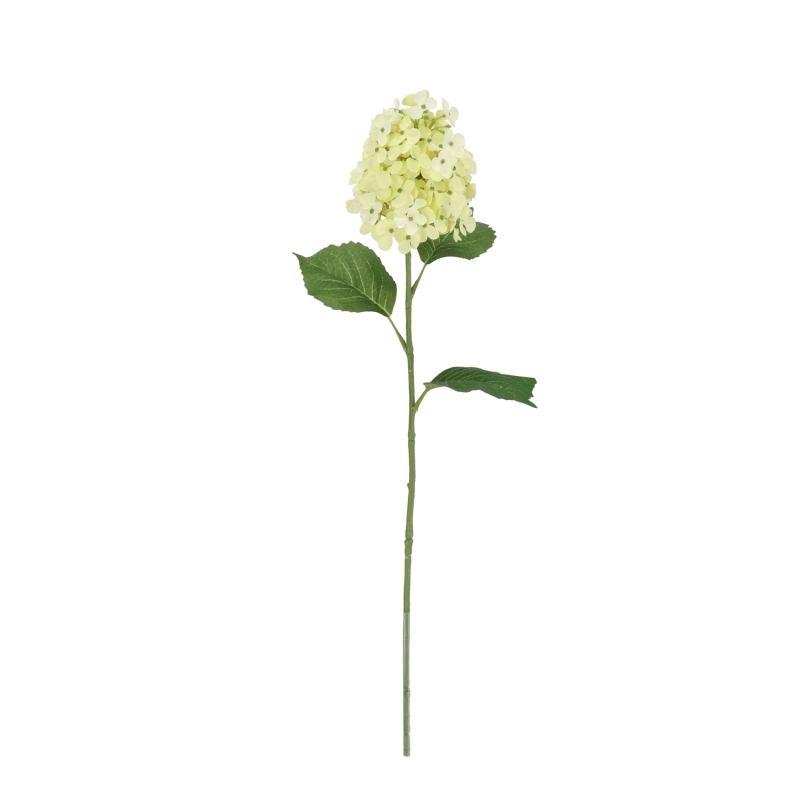 Ramo di Ortensia Artificiale 71cm Crema-Verde