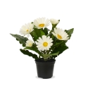 Pianta di Gerbera artificiale 30 cm crema