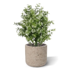 Eucalipto Artificiale 30cm UV Bianco-Verde