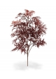 Ramo sintetico Ming Aralia 50 cm bordeaux UV