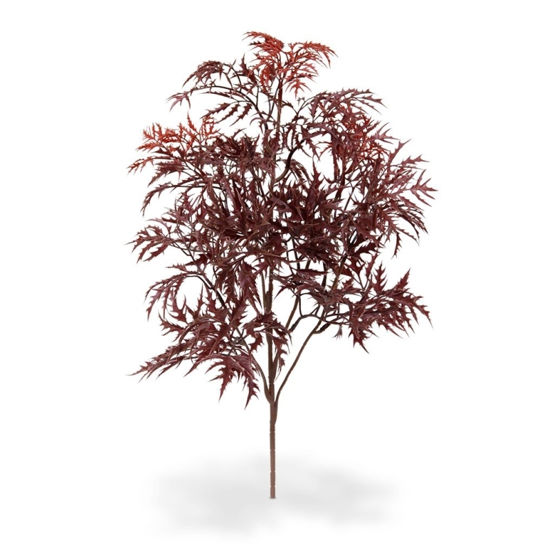 Ramo sintetico Ming Aralia 50 cm bordeaux UV