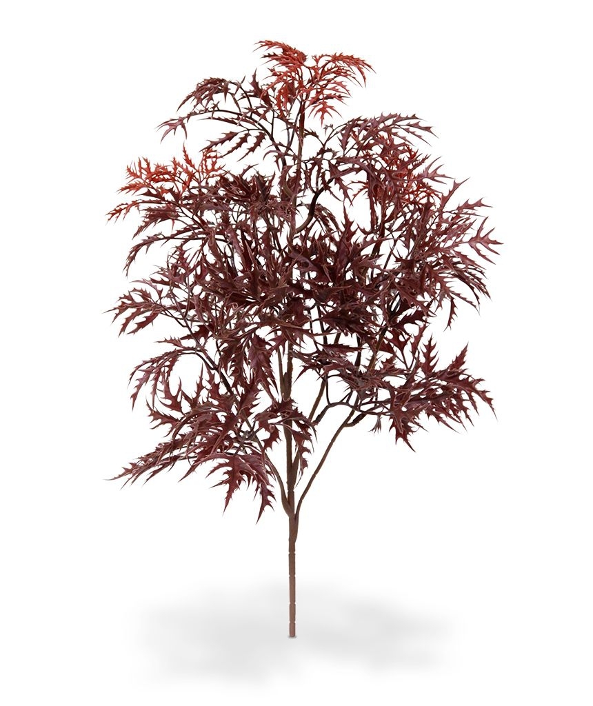 Ramo sintetico Ming Aralia 50 cm bordeaux UV