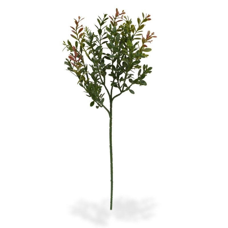 Ramo artificiale di bosso 45 cm - rosso/verde